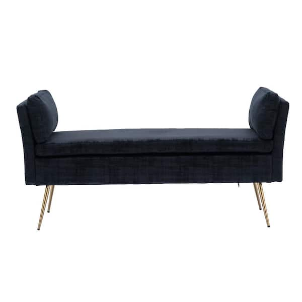 Velvet end of online bed bench