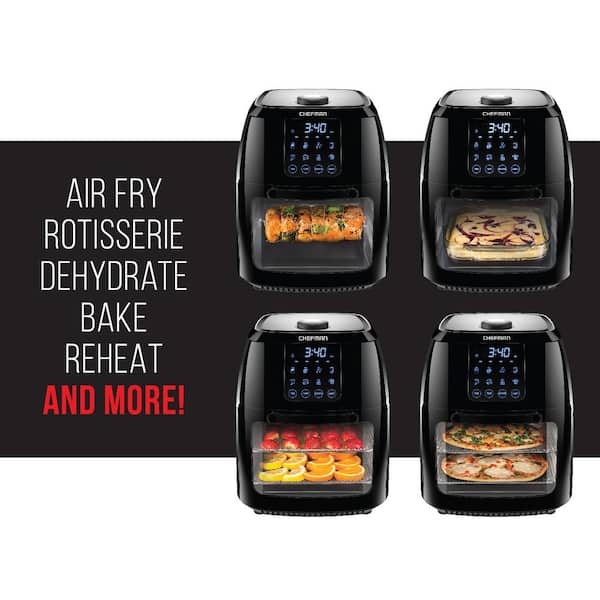 KITCHER 6.8QT Air Fryer, 1700W Toaster Oven & Oilless Cooker with