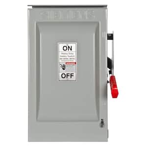 Heavy Duty 60 Amp 240-Volt 2-Pole Outdoor Fusible Safety Switch with Neutral