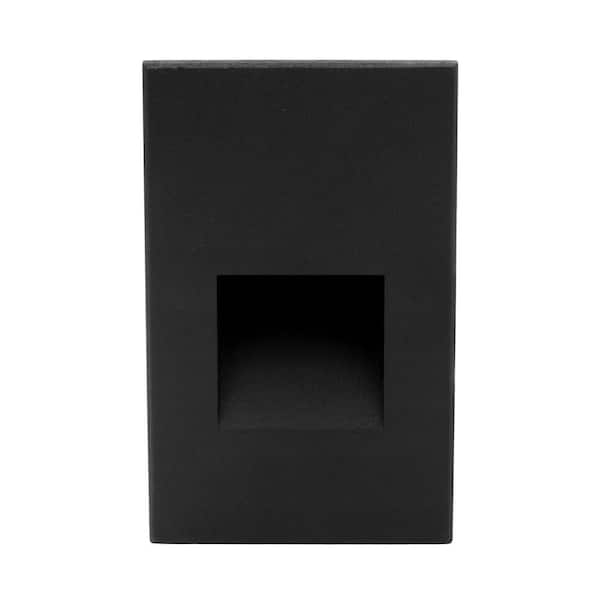 NICOR STW Vertical Wet Location Hardwired Black Integrated LED Step Light
