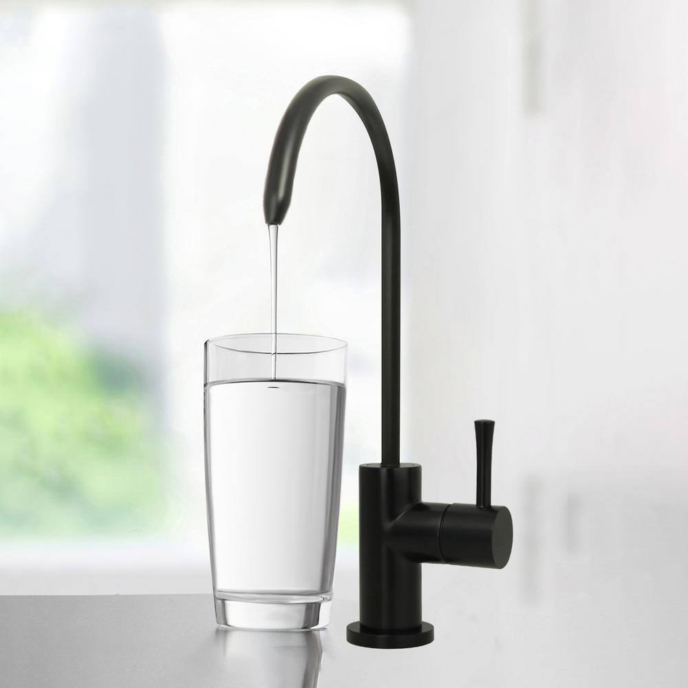 Matte Black High Arc Single-Handle Drinking Water Faucet