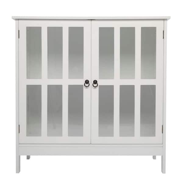 MDF White Double Door Sideboard