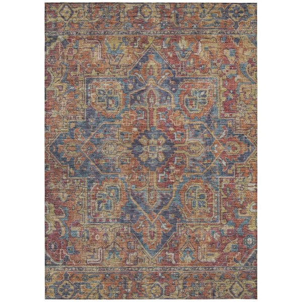 Chantille ACN571 Red 2 ft. 6 in. x 3 ft. 10 in. Machine Washable Indoor/Outdoor Geometric Area Rug