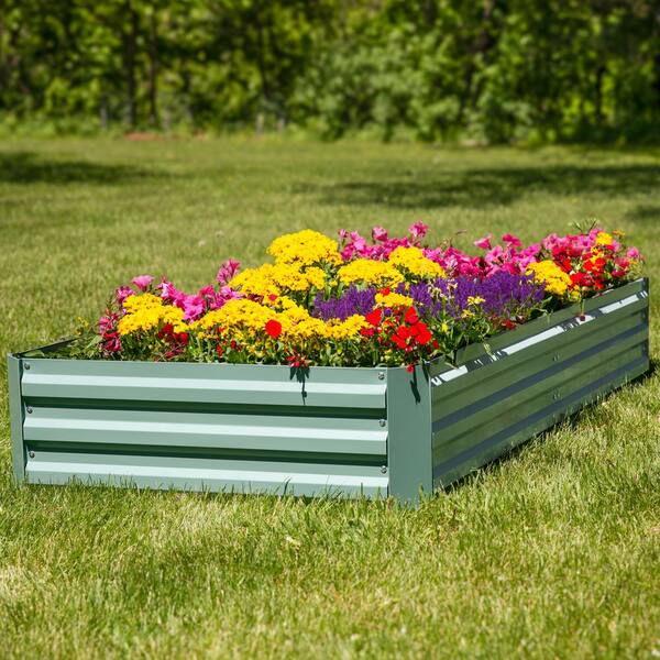 Sunnydaze Galvanized Steel 47 in. L x 95 in. W x 12 in. H