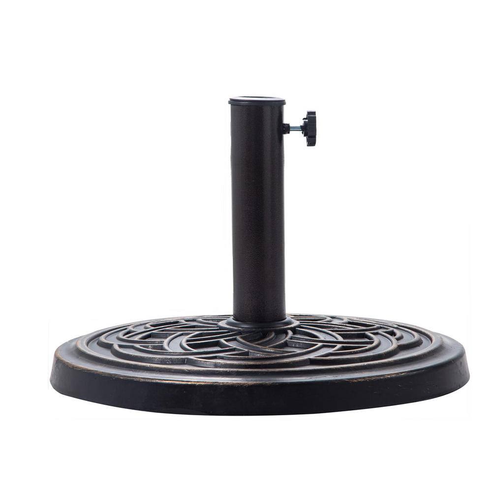 Bronze Round Concrete Resin Patio Umbrella Base