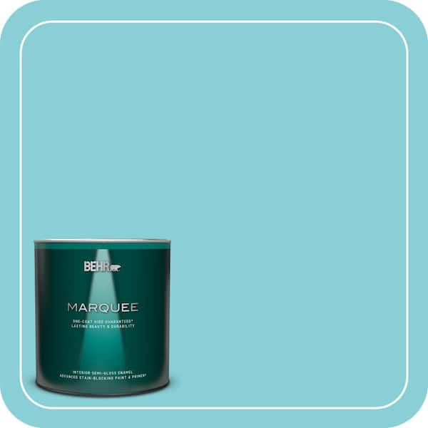 BEHR MARQUEE 1 qt. Home Decorators Collection #HDC-MD-14 Sky Watch One-Coat Hide Semi-Gloss Enamel Interior Paint & Primer