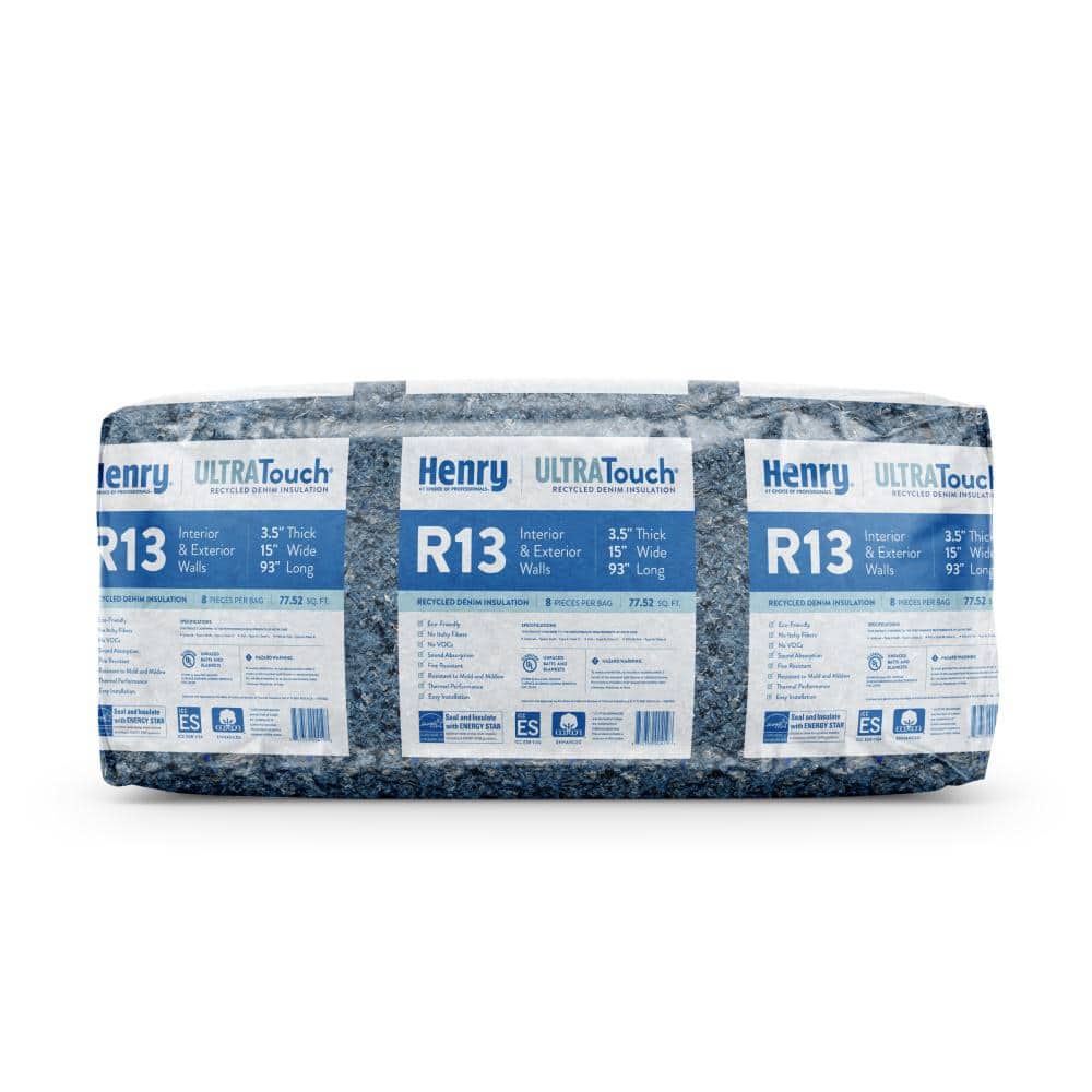 Energy Star Qualified; UltraTouch R-13 Recycled Denim Batt Insulation with Sound Barrier (15-in W x 93-in L)