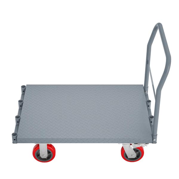 Tidoin Heavy Duty Drywall Cart with 2000 lb. Load Capacity, 2 Side Handrails and Brake
