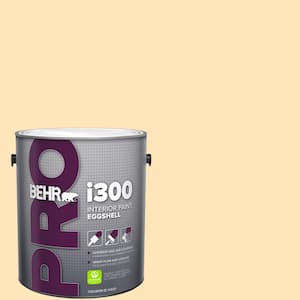 1 gal. #300A-2 Whisper Yellow Eggshell Interior Paint