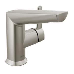 Galeon Single Handle Single Hole Bathroom Faucet with Metal Pop-Up Assembly in Lumicoat Stainless