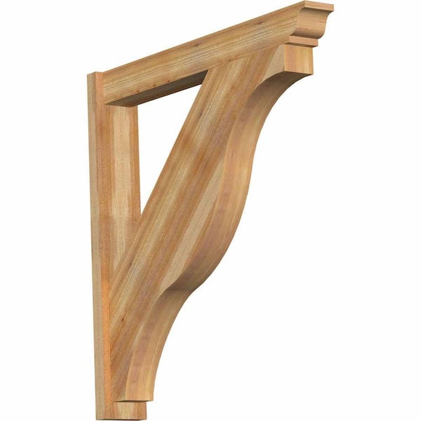 Ekena Millwork 6 in. x 42 in. x 42 in. Fuston Traditional Rough Sawn Western Red Cedar Outlooker