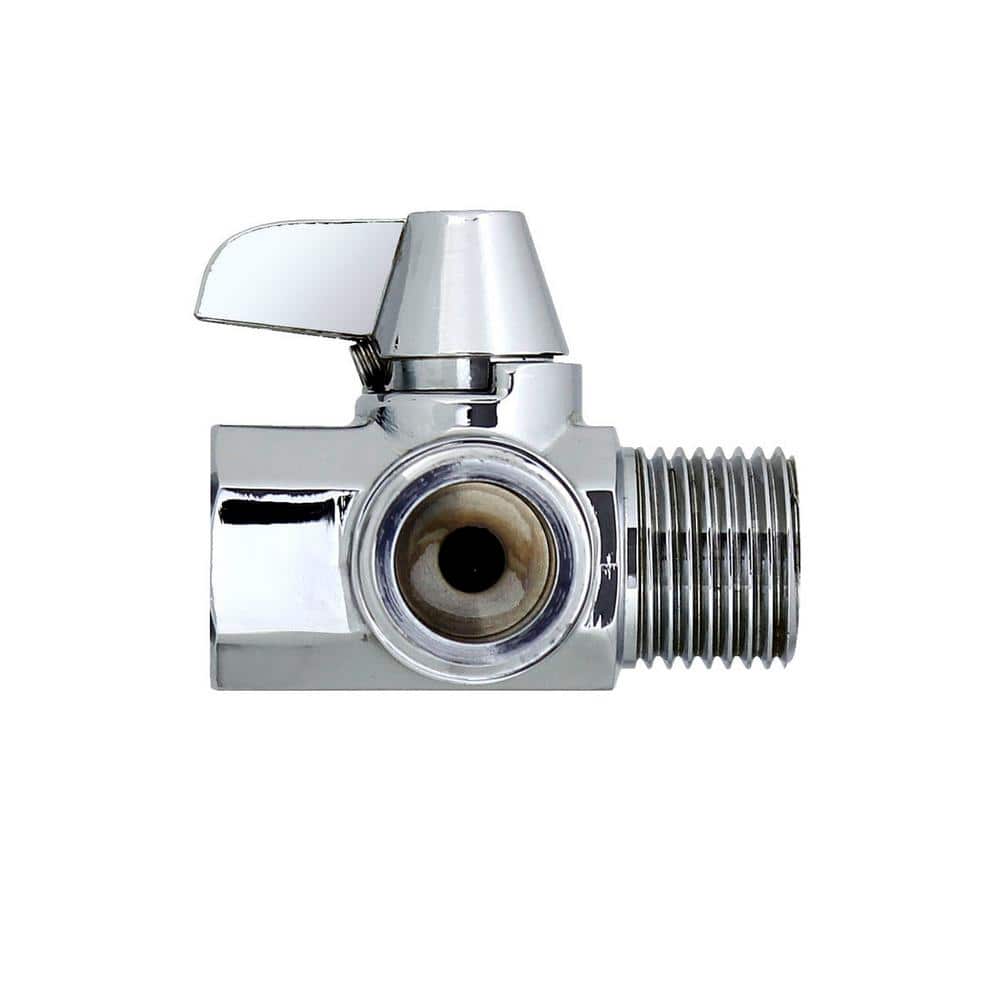 Chrome Brass Shower Arm Diverter Valve for Indoor/Outdoor Use