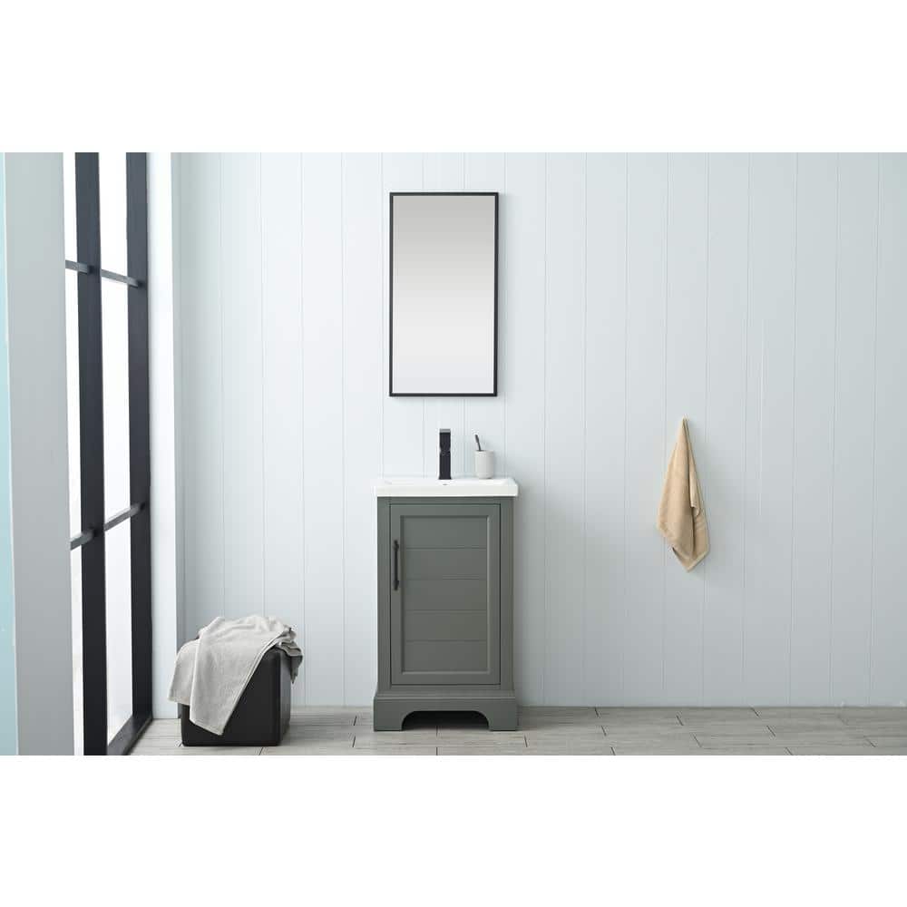 Vintage Green 20" Single Sink Bathroom Vanity with Ceramic Top