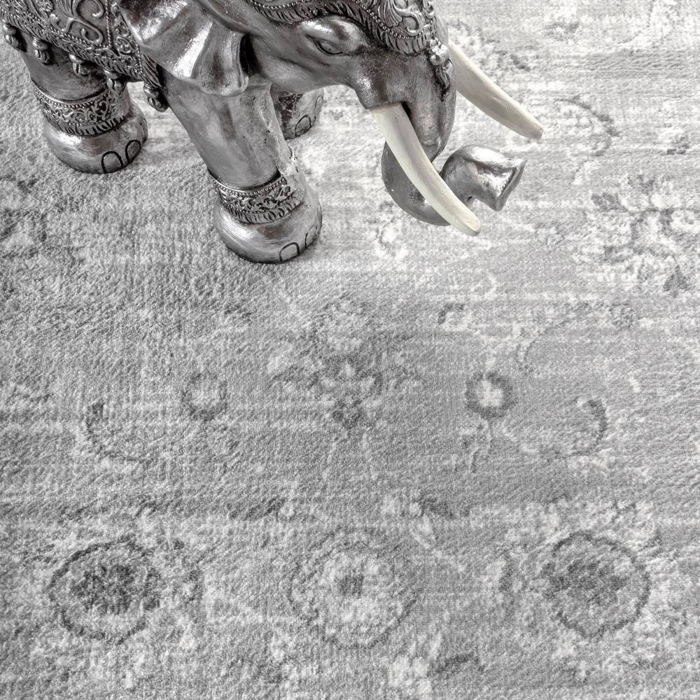 Elegant Handmade 8x8 Square Gray Synthetic Area Rug