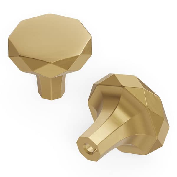 HICKORY HARDWARE Karat Collection Knob 1-1/4 in. Dia Champagne Bronze Finish Modern Zinc Cabinet Knob (1-Pack)