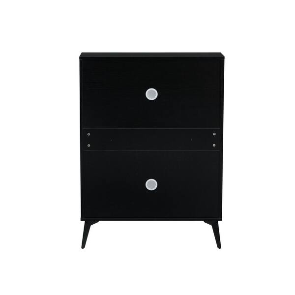 31.49 in. W x 9.44 in. D x 43.3 in. H Black Wood Shoe Cabinet Linen Cabinet  with Flip Drawers YX-339 - The Home Depot