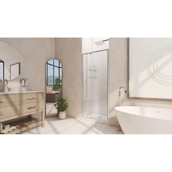 Flex 28 to 32 in. x 72 in. Framed Pivot Shower Door in Chrome