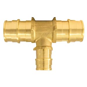 3/4 in. x 3/4 in. x 1/2 in. Brass PEX-A Barb Reducing Tee Fitting