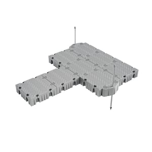 Flexx Flex 16 ft. Platform Floating Dock Package Pipe Guides