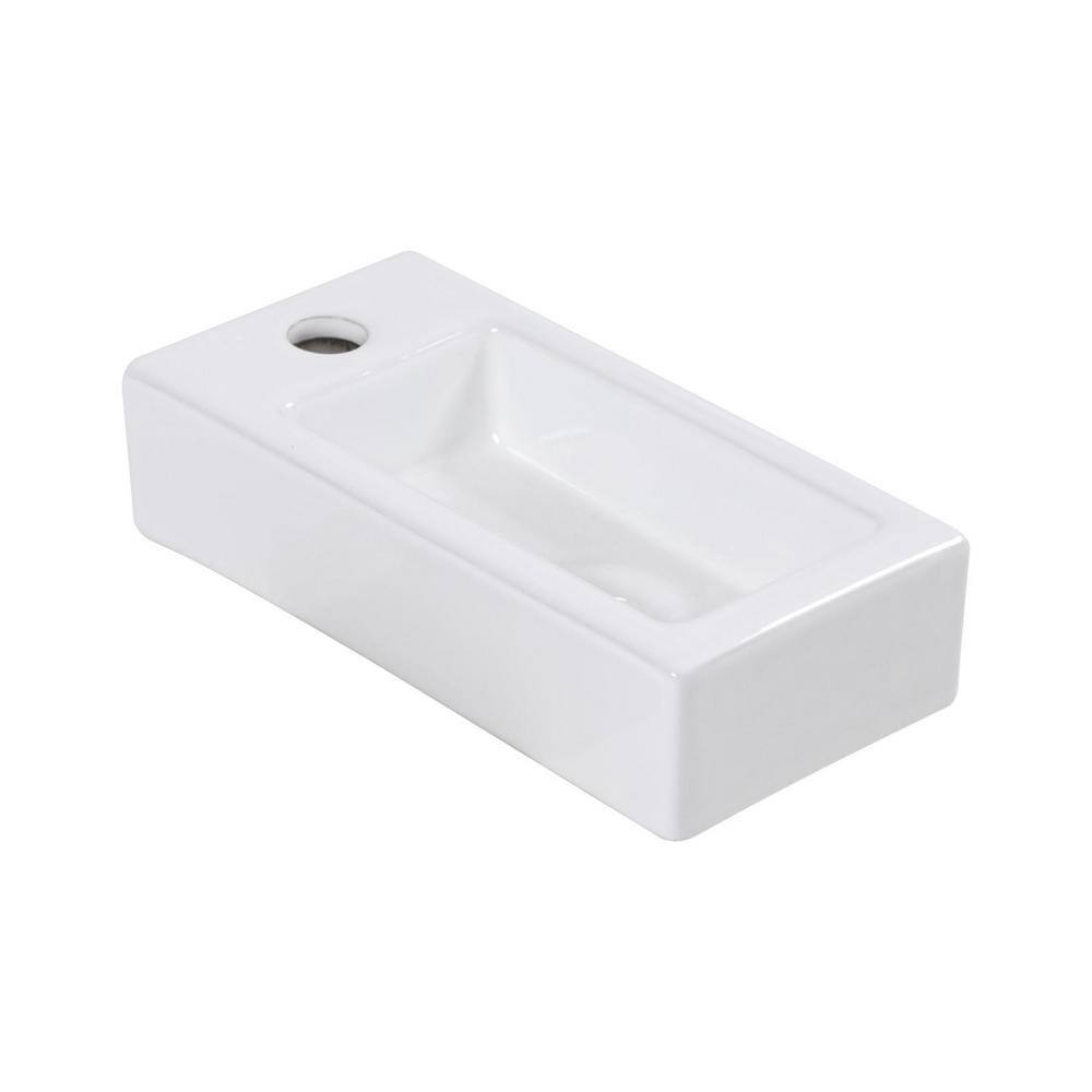 Anky 3.54 in. H Wall Mounted Bathroom Sink in White Ceramic price history on PriceWatchPro