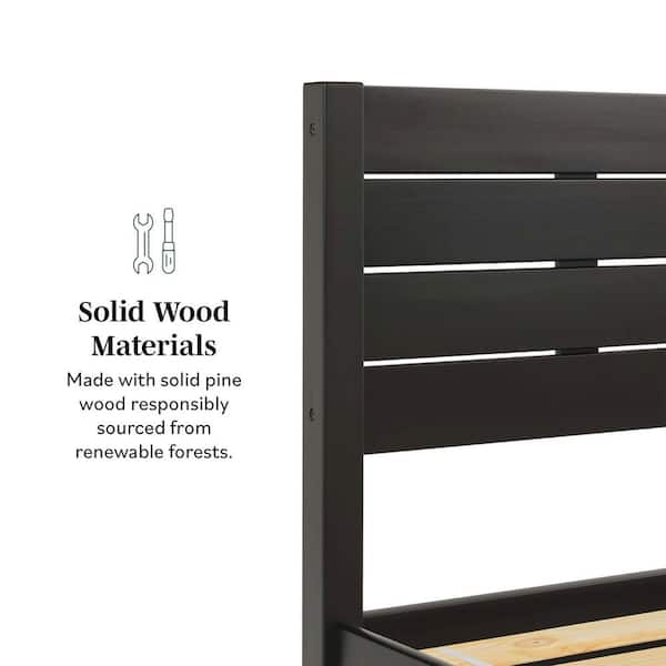 Walker Edison Furniture Company Minimalist Black Wood Frame