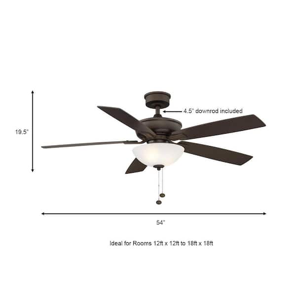 Reviews For Hampton Bay Blakeford 54 In Led Espresso Bronze Dc Motor Ceiling Fan With Light Pg 1 The Home Depot - What Size Bulbs Do Hampton Bay Ceiling Fans Use In Philippines