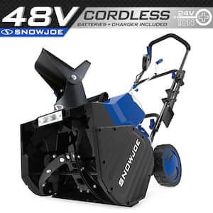 18 in. 48-Volt Cordless Electric Snow Blower Kit with 2 x 5.0 Ah Batteries Plus Charger