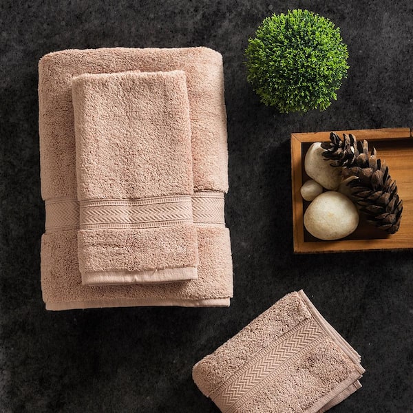 100% Cotton 650 GSM 6-Piece Bath Towel Sets - Highly Absorbent & Extra Soft  Quality Towels For Bathroom & Kitchen, Every Day Use - Beige 