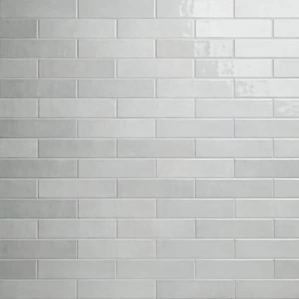 Lakeview Sky 3 in. x 12 in. Glossy Ceramic Subway Wall Tile (5.5 sq. ft./Case)