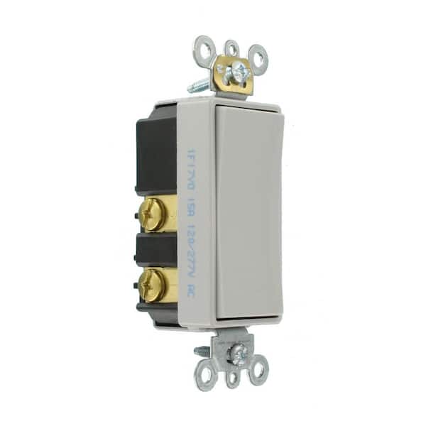 15 Amp Decora Plus Commercial Grade Single Pole Double-Throw Center-Off Momentary Contact Rocker Switch, Gray 5657-2GY