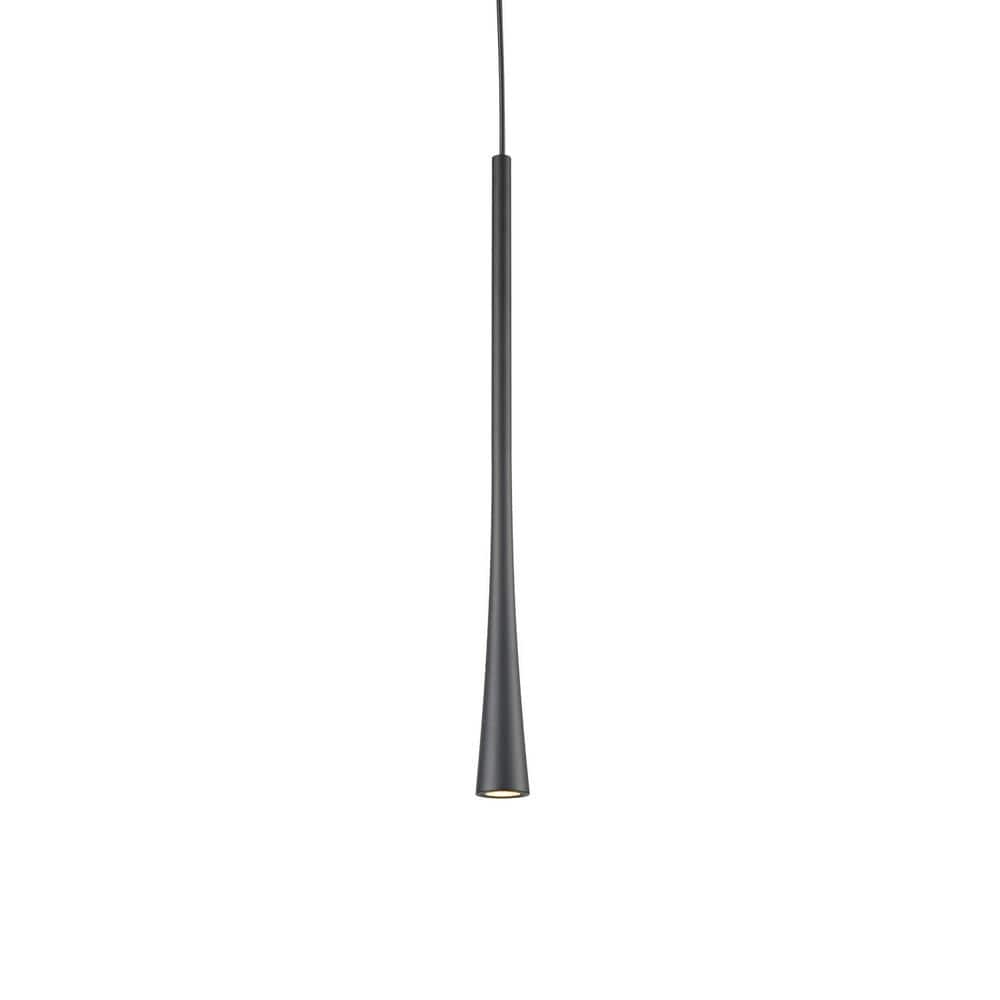 Modern Tapered LED Pendant Light in Black and Brushed Nickel
