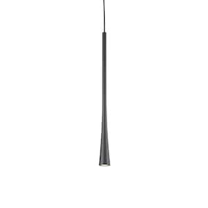 Taper 16 in. 1 Light 7-Watt Black Integrated LED Pendant Light