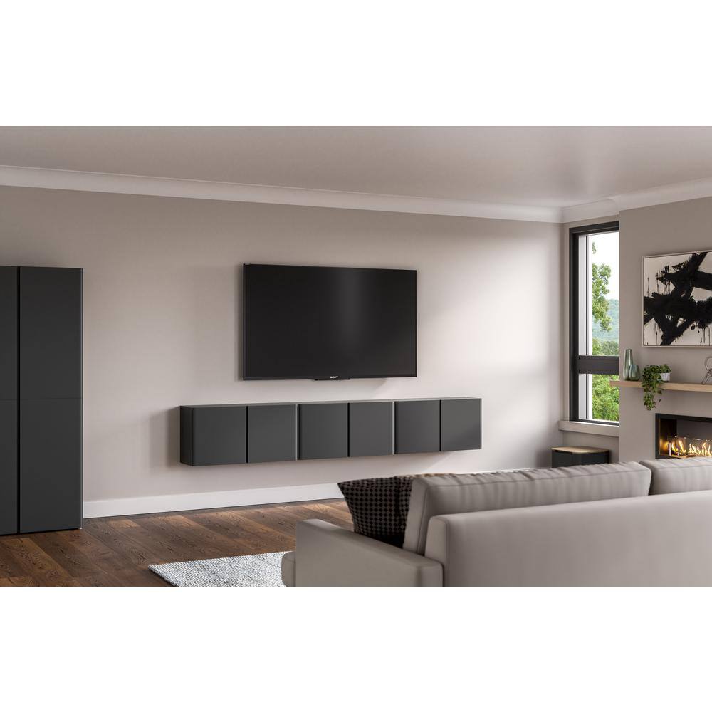 Graphite Gray 36-Inch Steel Wall-Mount Storage Cabinet with Adjustable Shelf