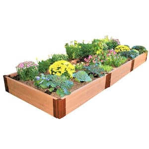 Two Inch Series 4 ft. x 12 ft. x 11 in. Classic Sienna Composite Raised Garden Bed Kit