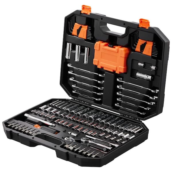 SKYSHALO Socket Set, 1/4 in. Drive Socket and Ratchet Set, 6
