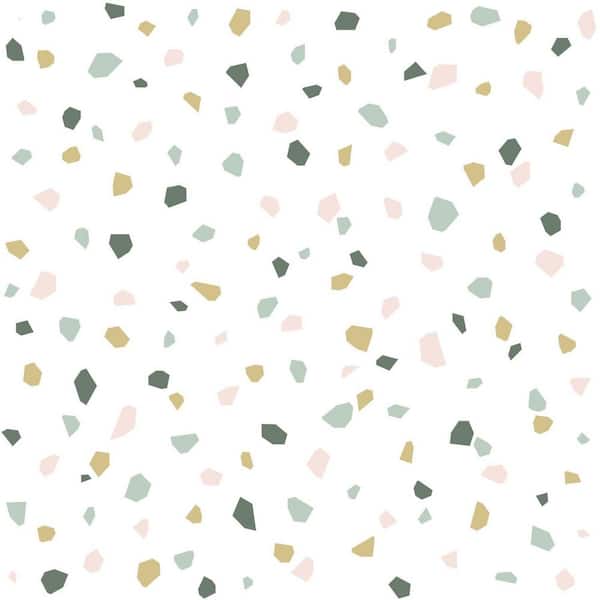 ESTA Home Confetti Blue Pastel Terrazzo Non-Pasted Matte Wallpaper Sample