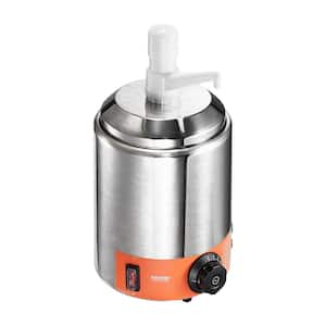 Electric Cheese Dispenser with Pump 2.3 qt. Commercial Hot Fudge Warmer Plastic Pump Dispenser 86-230℉ Temp Adjustable