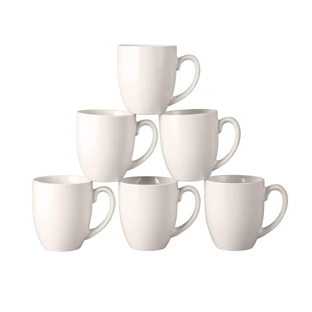 Aoibox 16 oz. Large Coffee Mugs with Handle for Tea, Latte, Cappuccino,  Milk, Set of 6 Light Beige SNPH002IN404 - The Home Depot
