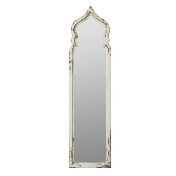 Miscool Anky White 19 in. W x 73.2 in. H Decorative Wall Mirror MDF Framed Mirror