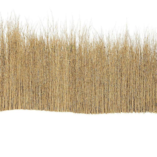96 in. L x 48 in. H Natural Untrimmed Bamboo Twig Rolled Privacy Fence 1-Roll