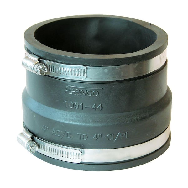 Fernco 4 in. Ductile Iron and Asbestos Cement x 4 in. DWV Flexible PVC Coupling