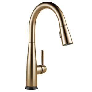 Essa Touch2O Technology Single Handle Pull-Down Sprayer Kitchen Faucet with MagnaTite Docking in Champagne Bronze