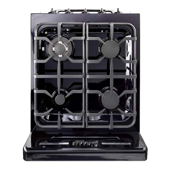 Unique Appliances Classic Retro 24 in. 2.9 Cu. ft. Retro GAS Range with Convection Oven in Midnight Black
