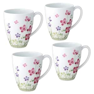 Bloomington Road Colorful 16 fl. oz. (Multi) Porcelain Mugs, (Set of 4)