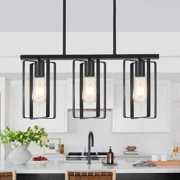 ZSMIHDOH 3-Light Modern Farmhouse Metal Kitchen Island Pendant