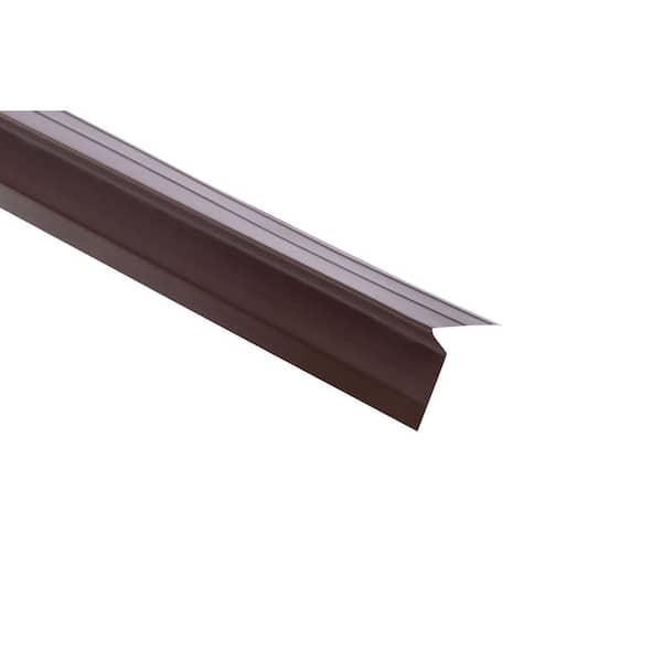 Gibraltar Building Products 2-5/16 in. x 1-1/4 in. x 10 ft. Galvanized Steel Eave Drip Flashing in Brown