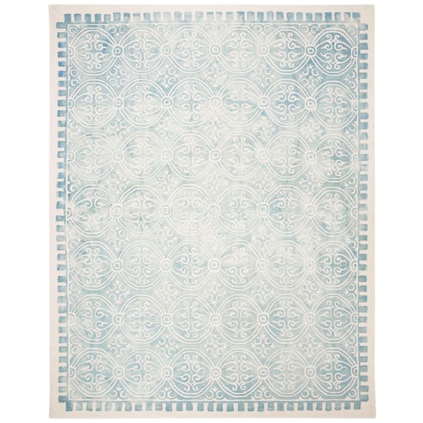 SAFAVIEH Dip Dye Light Green/Ivory 8 ft. x 10 ft. Vintage Floral Area Rug