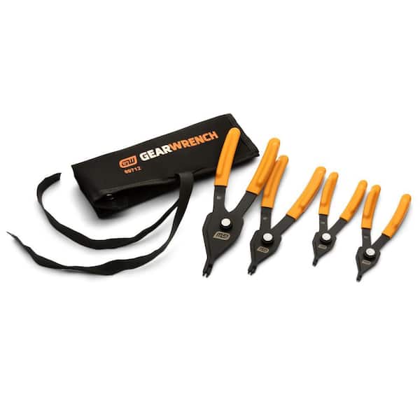 GEARWRENCH Convertible Push Button Snap Ring Pliers Set with