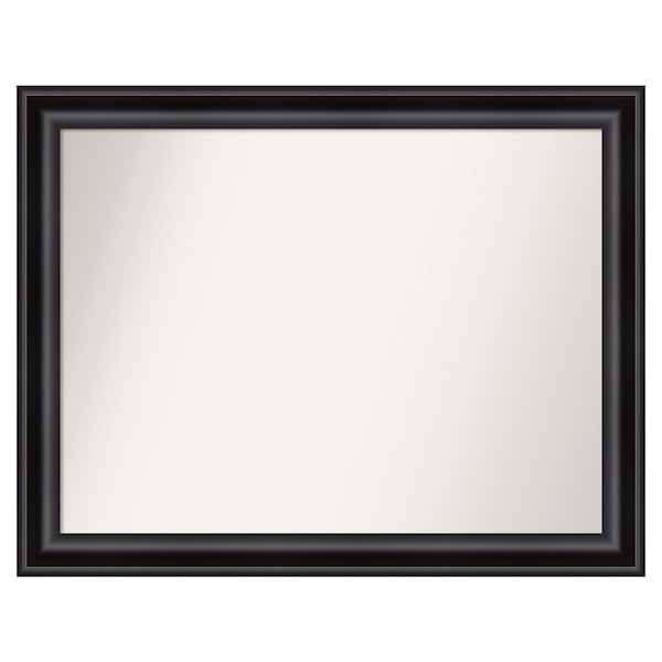 Amanti Art Grand Black 45.75 in. W x 35.75 in. H Custom Non-Beveled Recycled Polystyrene Framed Bathroom Vanity Wall Mirror