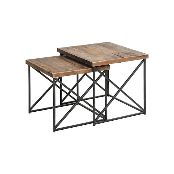 Crawford Burke Argos Natural And Black Nesting Table 106633nt The Home Depot Crawford Burke Argos Natural And, Argos Stacking Coffee Tables